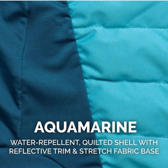 NWT!! Furhaven Dog Coat Water-Repellent Pro-Fit Active Jacket, Aquamarine, Large - Picture 13 of 14